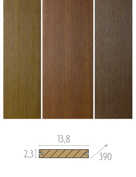 Planches de terrasse en bois composite Ipé - fixation invisible