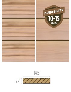 Planche de terrasse Douglas 27 x 145 mm · résineux français