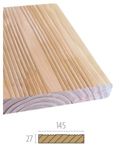 Terrasplanken Douglas - om te schroeven - glad en fijn geribeld