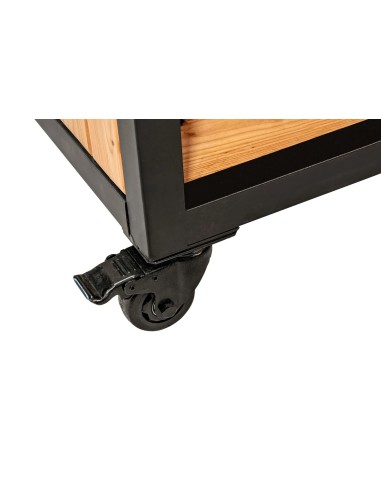 Buitenkeukenmeubel van staal en douglas