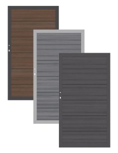 Houtcomposiet poort Platinum