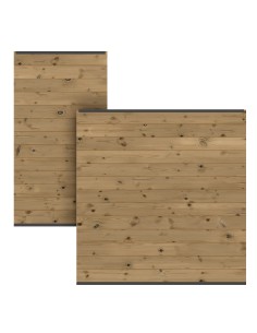 Thermowood houten palissade met aluminium afwerkingen