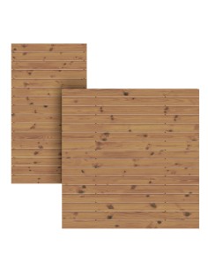 Palissade en bois thermo chauffé - latte oblique