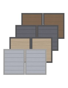 Composietpoort XL | Dubbele vleugel op maat, brede planken