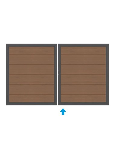 Portail double battant en bois composite XL sur mesure