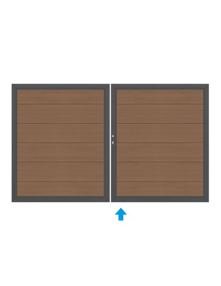 Dubbele tuinpoort in composiet XL op maat