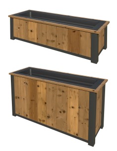 Bloembak van thermisch behandeld grenen