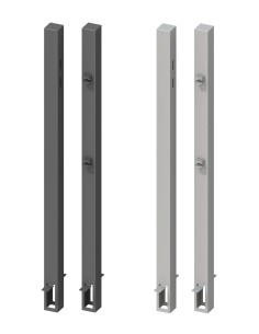 Poteaux acier pour portillon - à bétonner - 90-95 cm