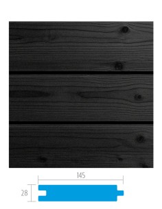 Zwart tand & groef gevelbekleding 2