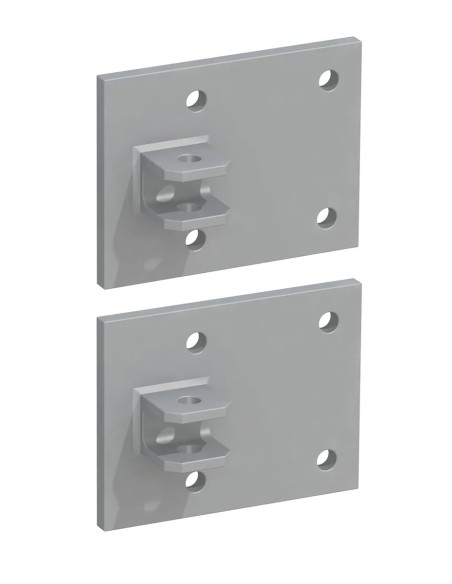Platine pour fixation de porte contre un mur
