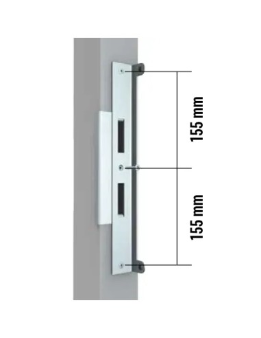 Aanslagstop voor het bevestigen van een deur tegen paal