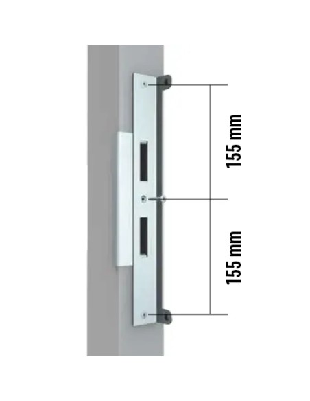 Aanslagstop voor het bevestigen van een deur tegen paal