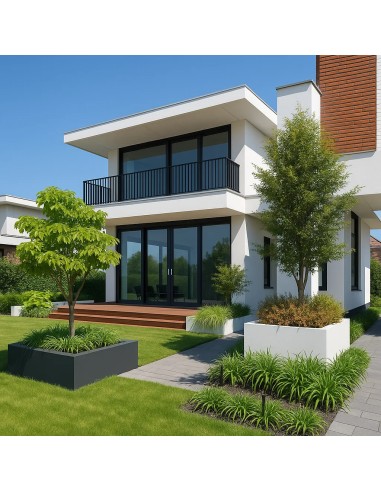 Bac à fleurs carré - Fibre de verre