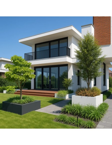 Bac à fleurs carré - Fibre de verre