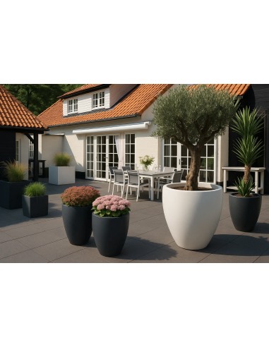 Bloembak Egg pot - Glasvezel