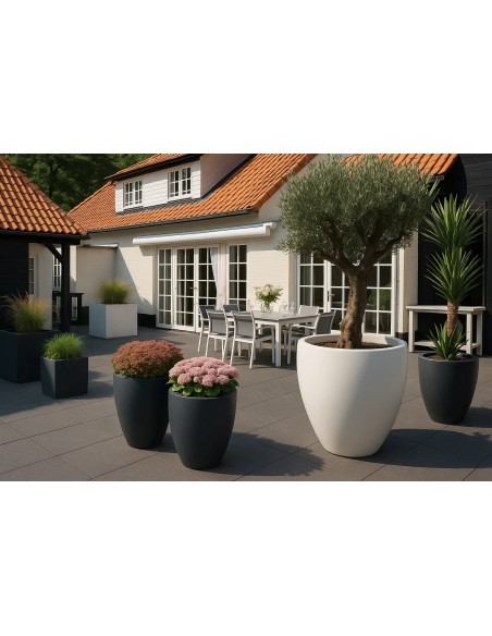 Bac à fleurs oeuf - Fibre de verre