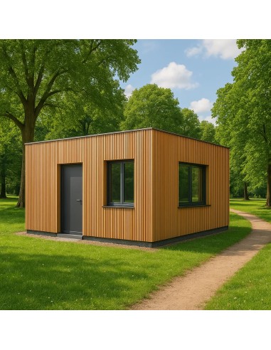 Verticaal open lattenwerk of spouwbekleding