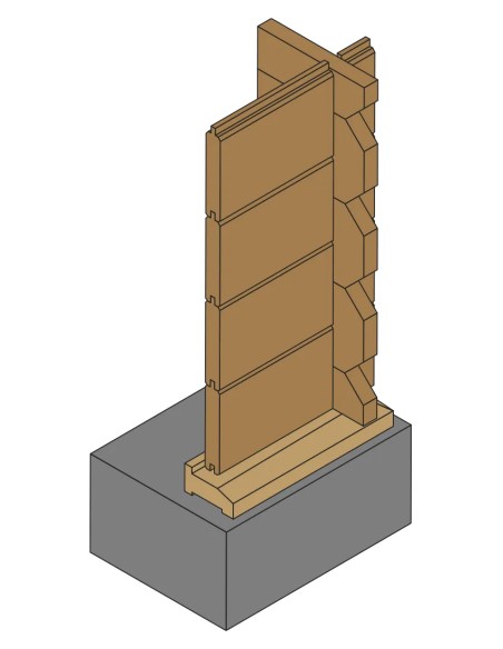 Cadre de fondation d’abri de jardin
