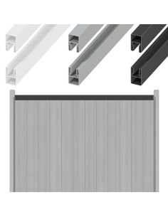 Kit adaptateur pour palissade verticale en composite, aluminium et ...