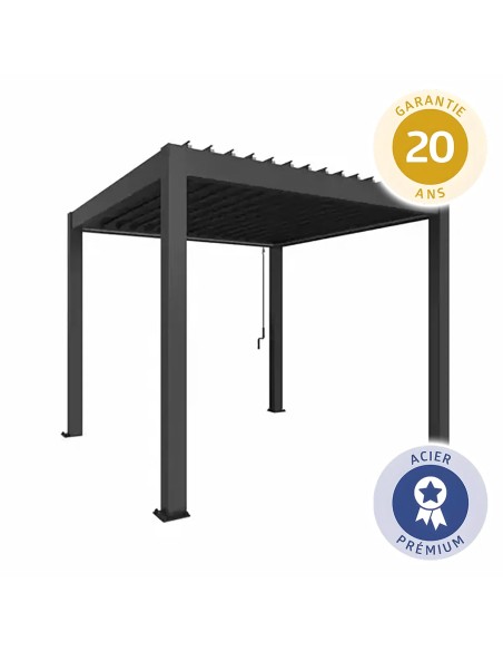 Bioklimatische pergola Biohort - Donker metallic grijs