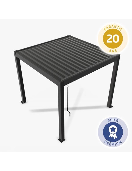 Bioklimatische pergola Biohort - Donker metallic grijs