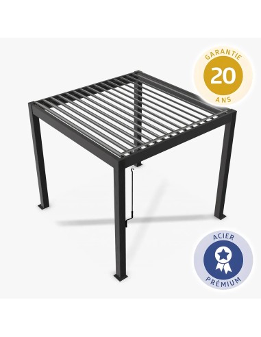 Bioklimatische pergola Biohort - Donker metallic grijs