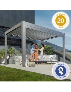 Bioklimatische pergola Biohort - Kwartsgrijs metallic