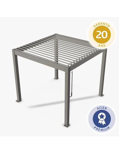 Bioklimatische pergola Biohort - Kwartsgrijs metallic