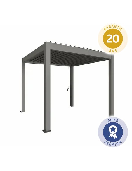 Bioklimatische pergola Biohort - Kwartsgrijs metallic