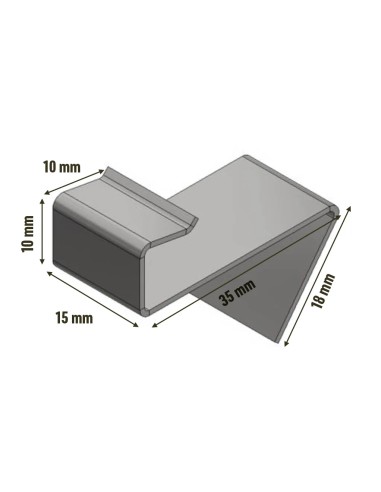 Beging-eind clips voor aluminium balken