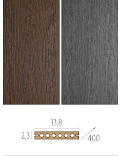 Composiet houten terrasplanken Synthetisch - onzichtbare bevestiging