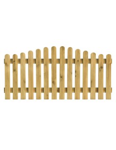 Een lage tuinafscheiding.