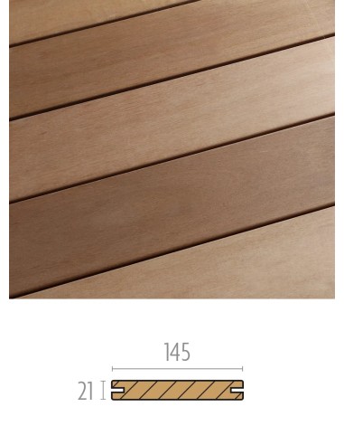 Terras van exotisch hout Tiara - Louro Vermelho