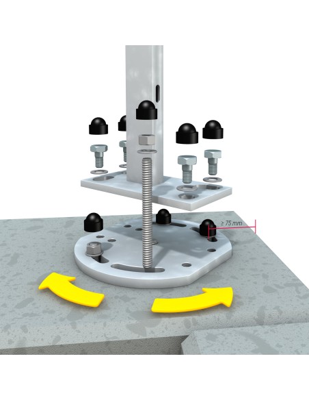 Hoek-montageadapter voor opschroef-ankers