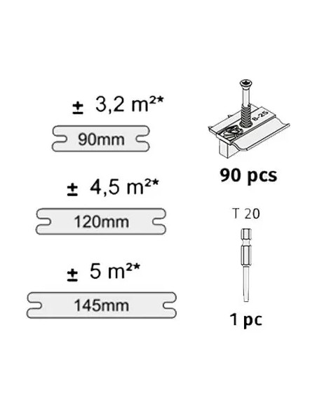 Cobra Hybrid clips 8-25 voor terrasplanken