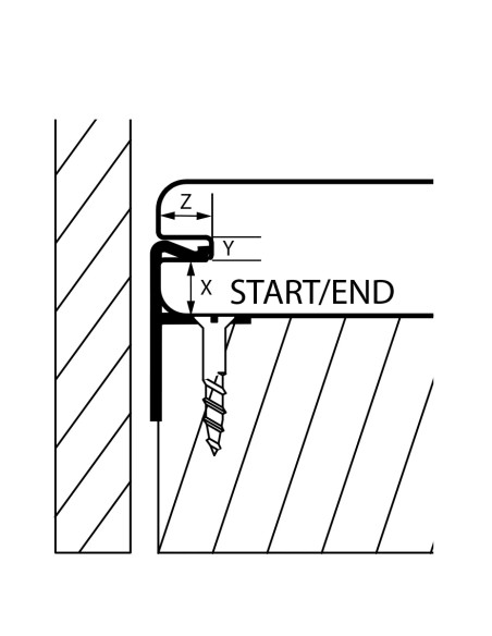 Cobra start / eind clips voor composiet houten terrasplanken