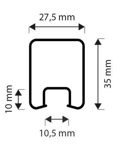 Profilé U en aluminium