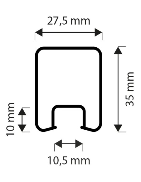 Profilé U en aluminium