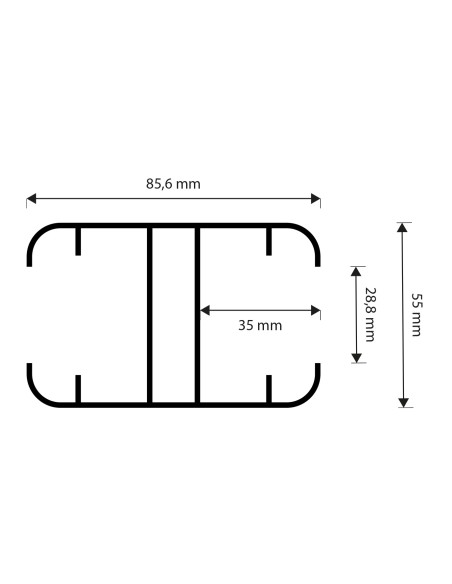 Poteau rainuré noir en aluminium pour palissade