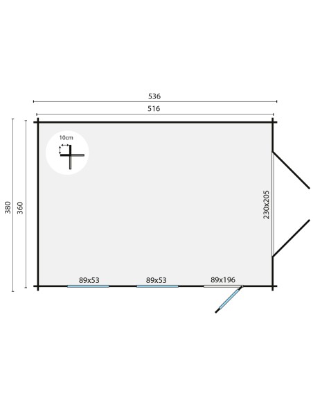 Garage fermé en bois