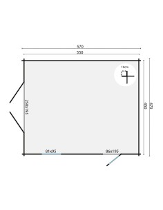 Garage en bois à monter en Kit 470 x 570 cm - 58 mm - ±25 m2 2