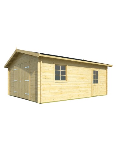 Houten garage om in kitvorm te monteren 470 x 570 cm - 58 mm - ±25 m2