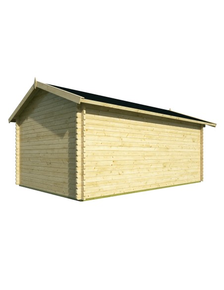 Garage voor auto en werkplaats met zadeldak 540 x 360 cm - 44 mm - ±18 m2