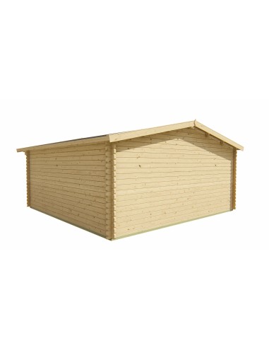 Chalet de jardin avec double porte vitrée et fenêtre 500 x 500 cm - 44 mm - ±22 m2