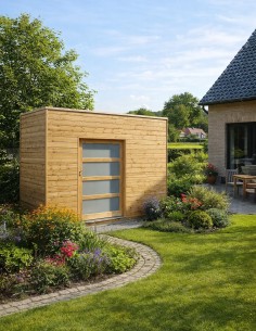Abri de jardin avec porte coulissante 2