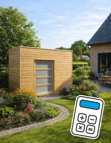 Abri de jardin avec porte coulissante
