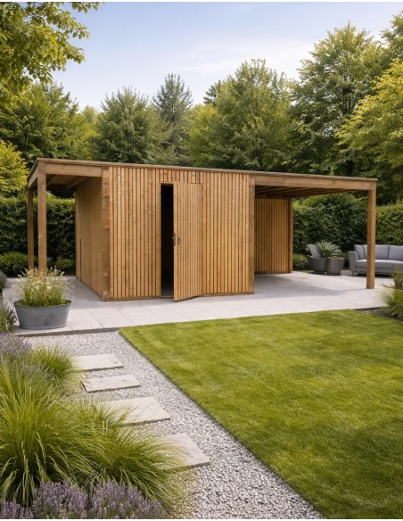 Abri de jardin Cubo à persiennes