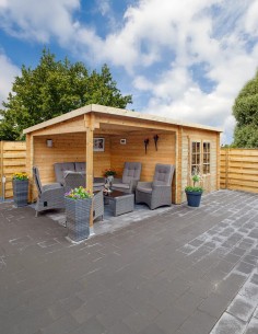 Moderne tuinhuisje 598 x 300 cm - 28 mm - ±16 m2