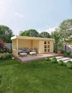 Blokhut met overkapping Brussel