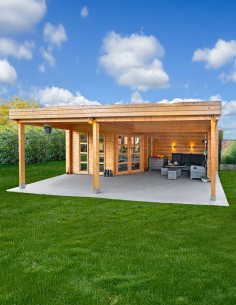 Prieel tuinhuis 785 x 510 cm - 40 mm - ±36 m2